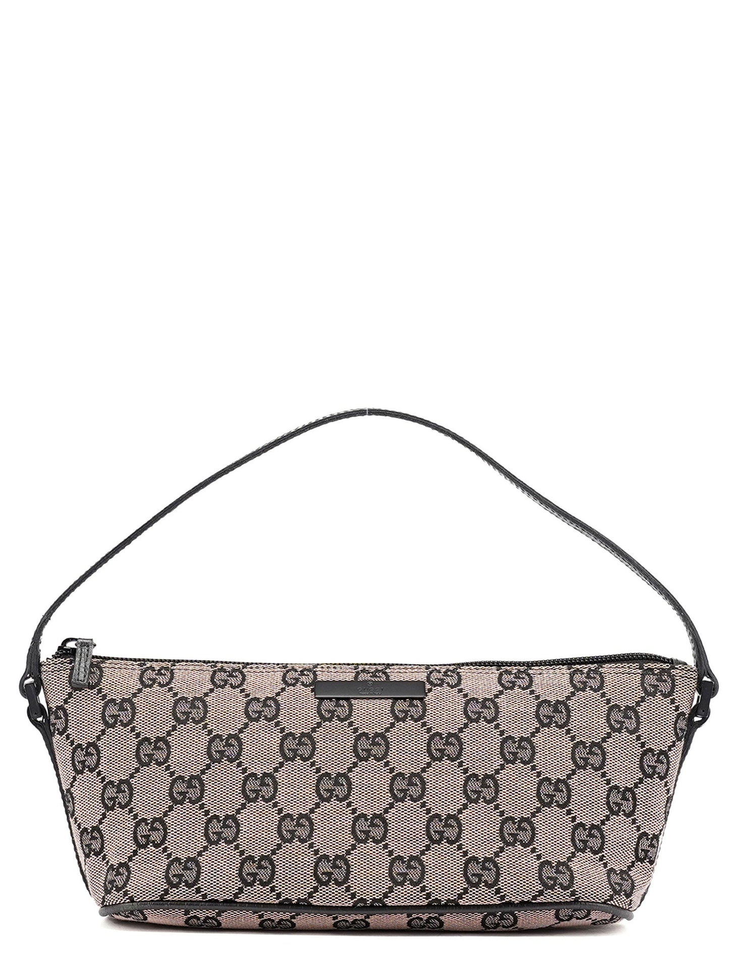 07198 Beige Matte Black GG Boat Pochette