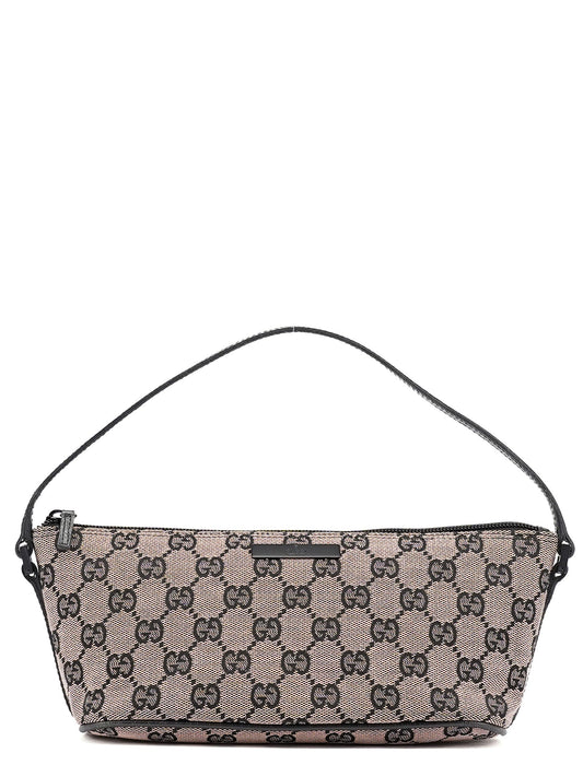 07198 Beige Matte Black GG Boat Pochette
