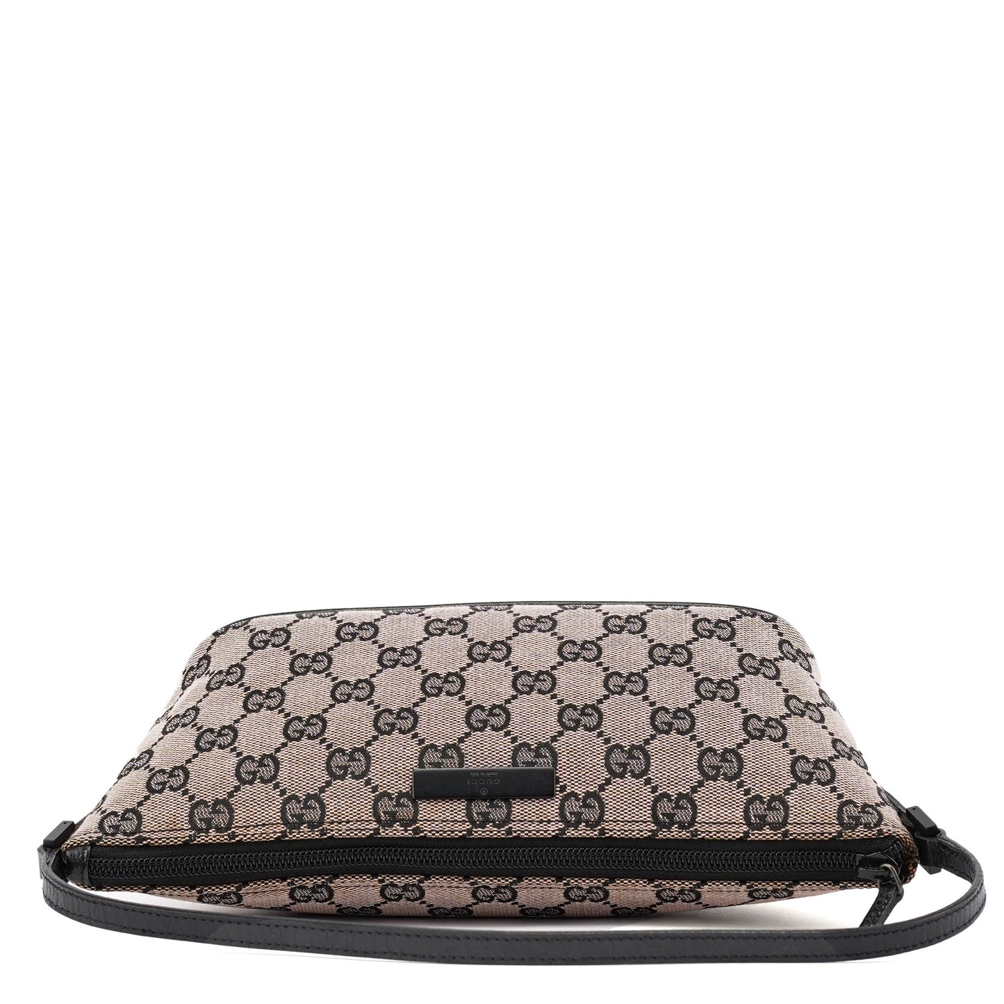 07198 Beige Matte Black GG Boat Pochette