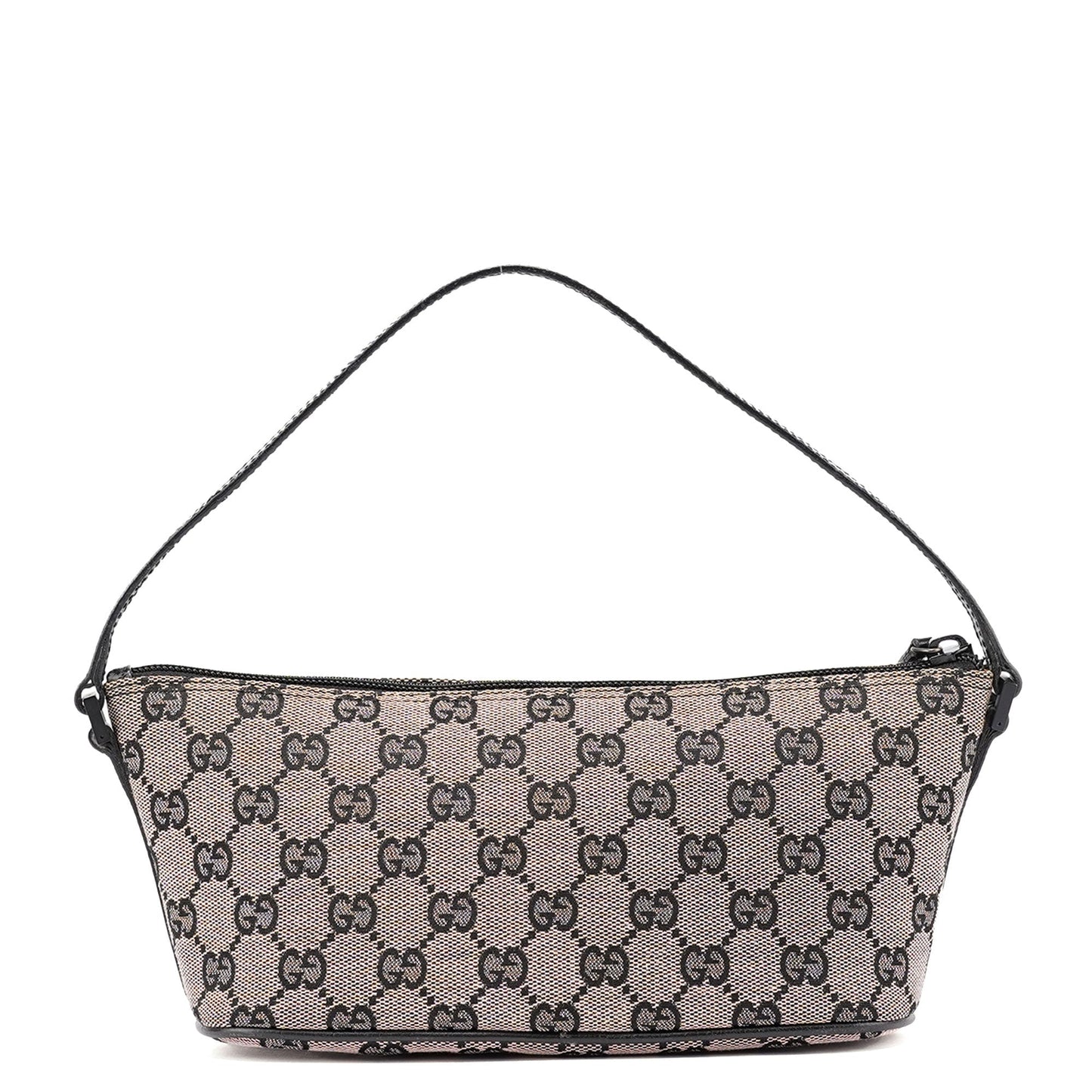 07198 Beige Matte Black GG Boat Pochette