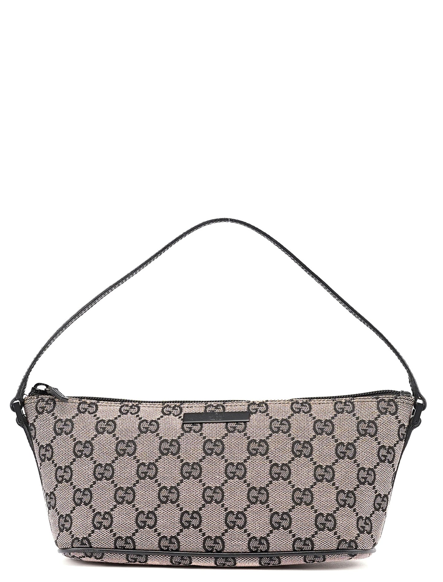 07198 Beige Matte Black GG Boat Pochette