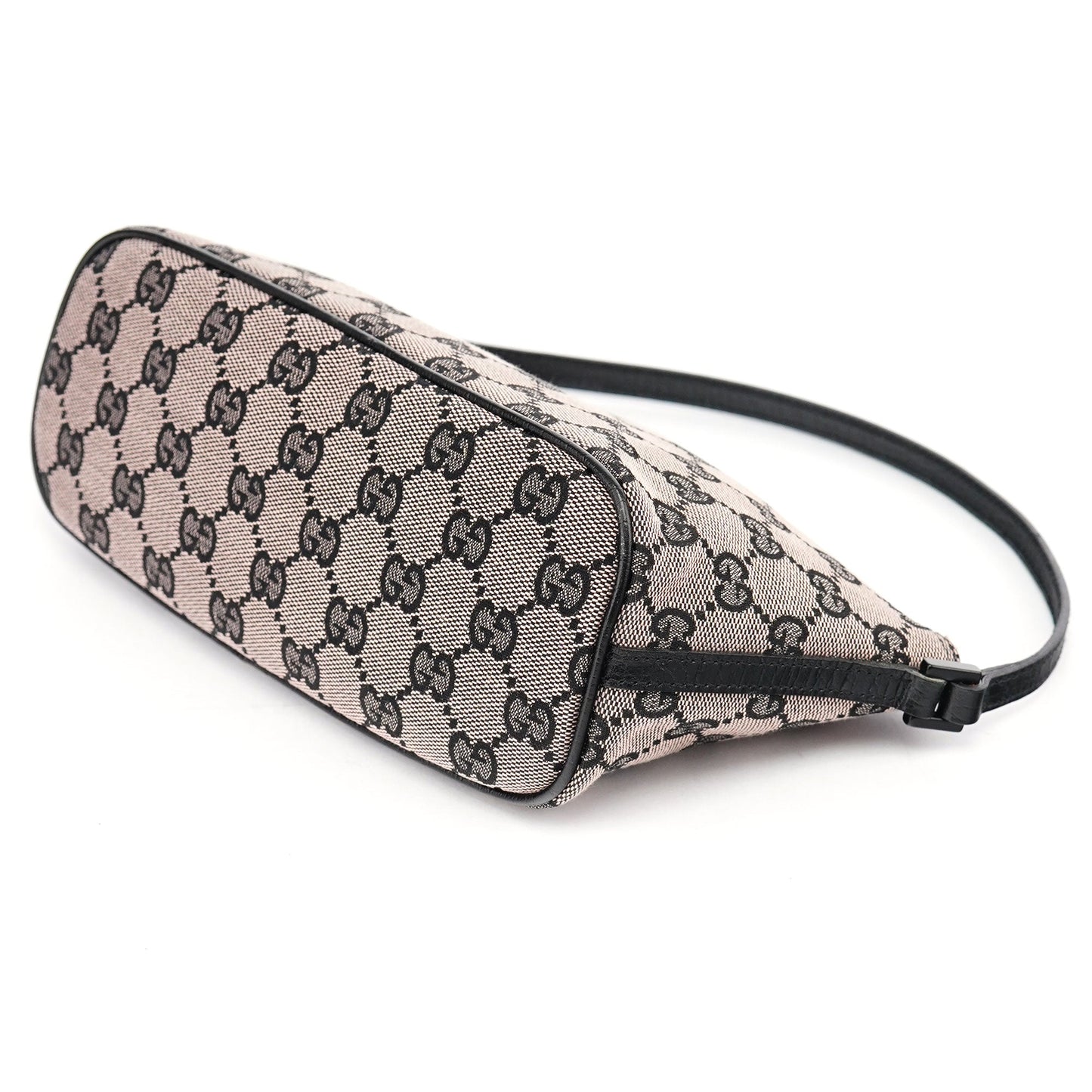 07198 Beige Matte Black GG Boat Pochette