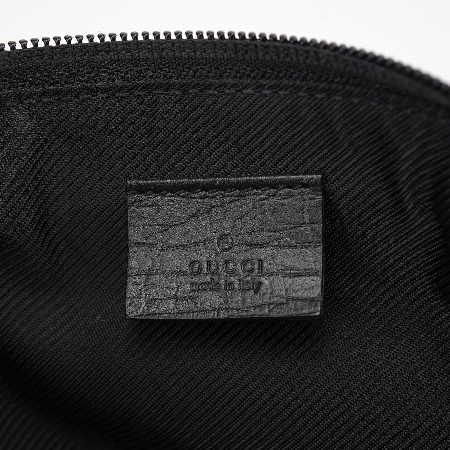 07198 Beige Matte Black GG Boat Pochette