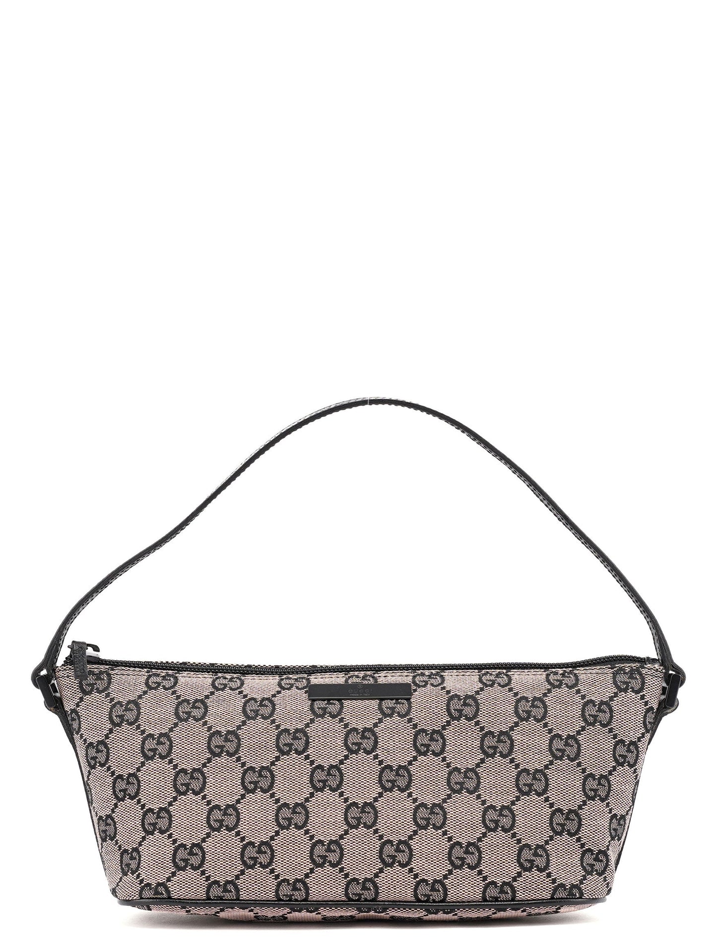 07198 Beige Matte Black GG Boat Pochette