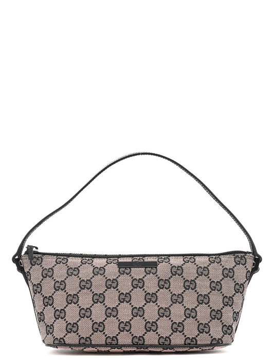07198 Beige Matte Black GG Boat Pochette