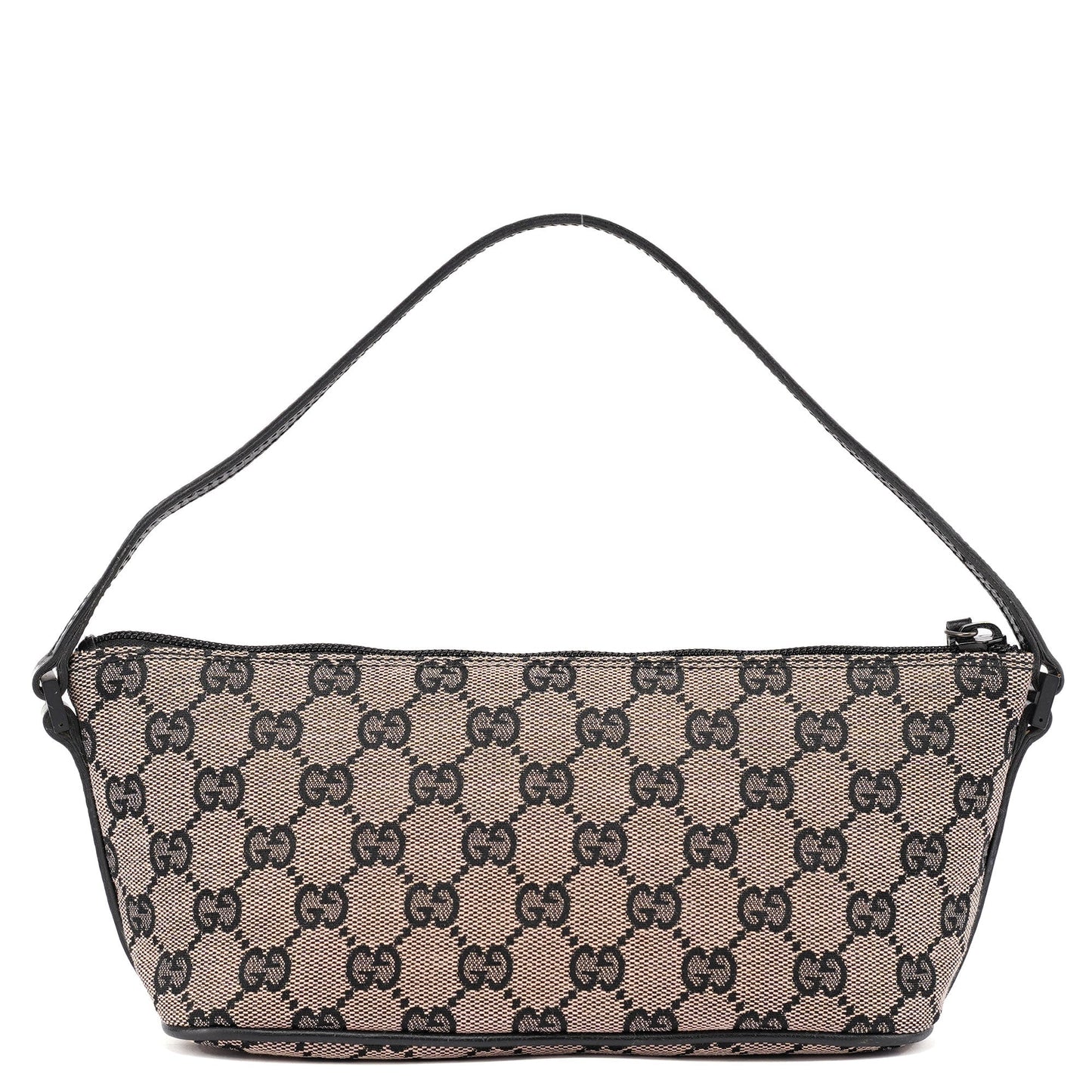 07198 Beige Matte Black GG Boat Pochette