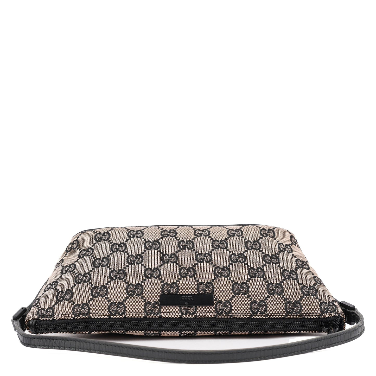 07198 Beige Matte Black GG Boat Pochette