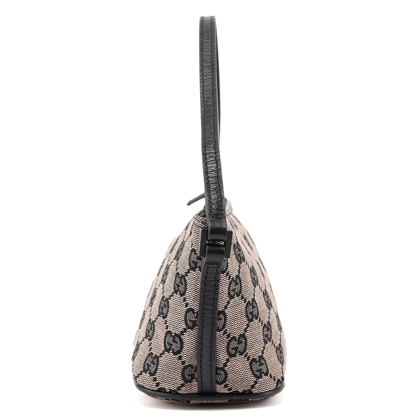 07198 Beige Matte Black GG Boat Pochette