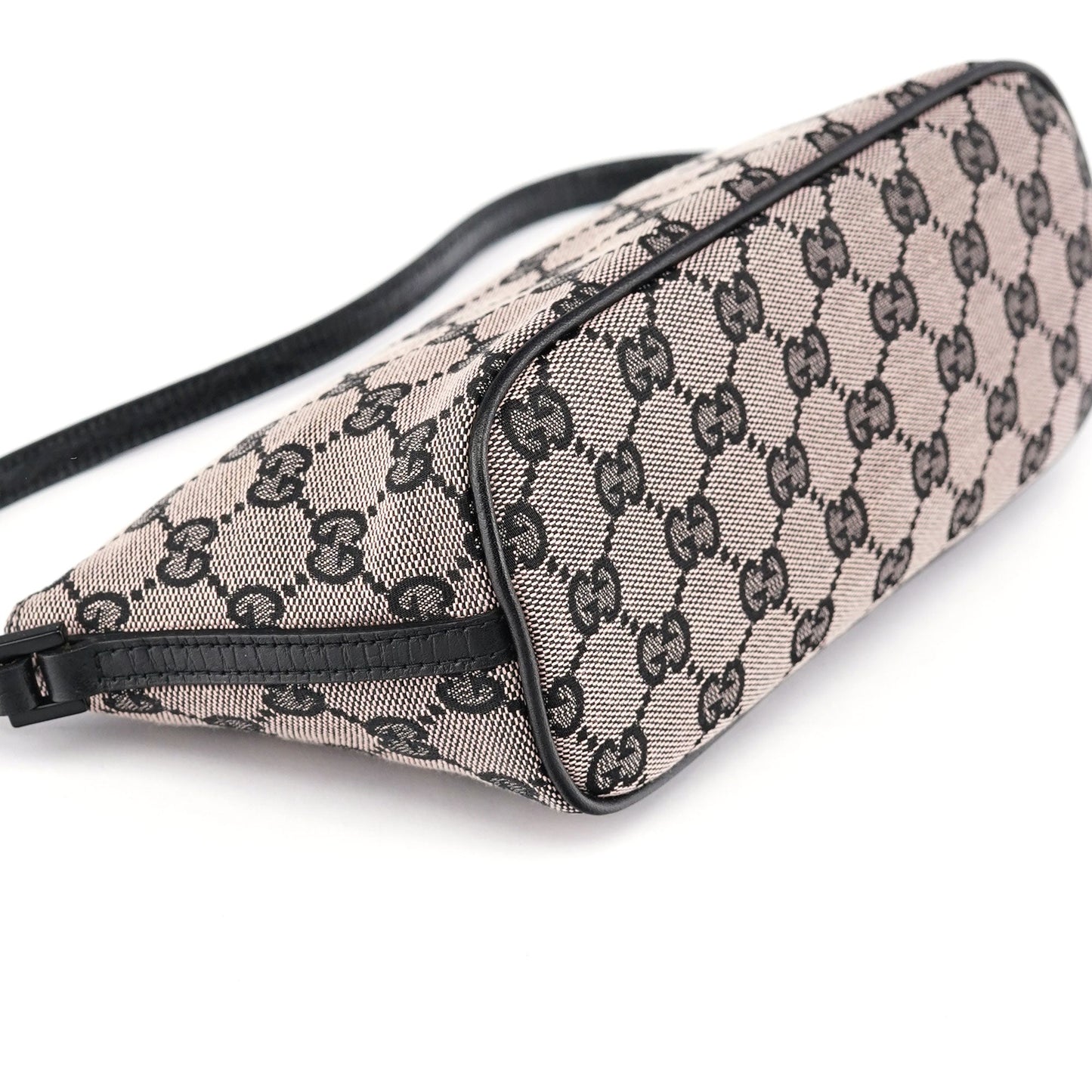 07198 Beige Matte Black GG Boat Pochette