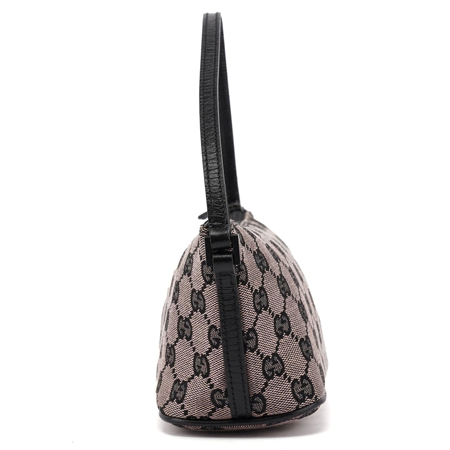 07198 Beige Matte Black GG Boat Pochette