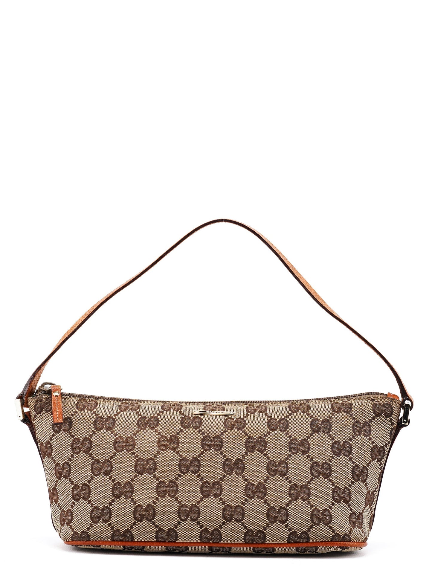 07198 Beige Orange GG Boat Pochette