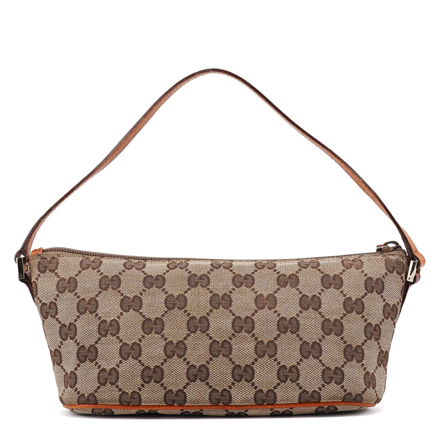 07198 Beige Orange GG Boat Pochette