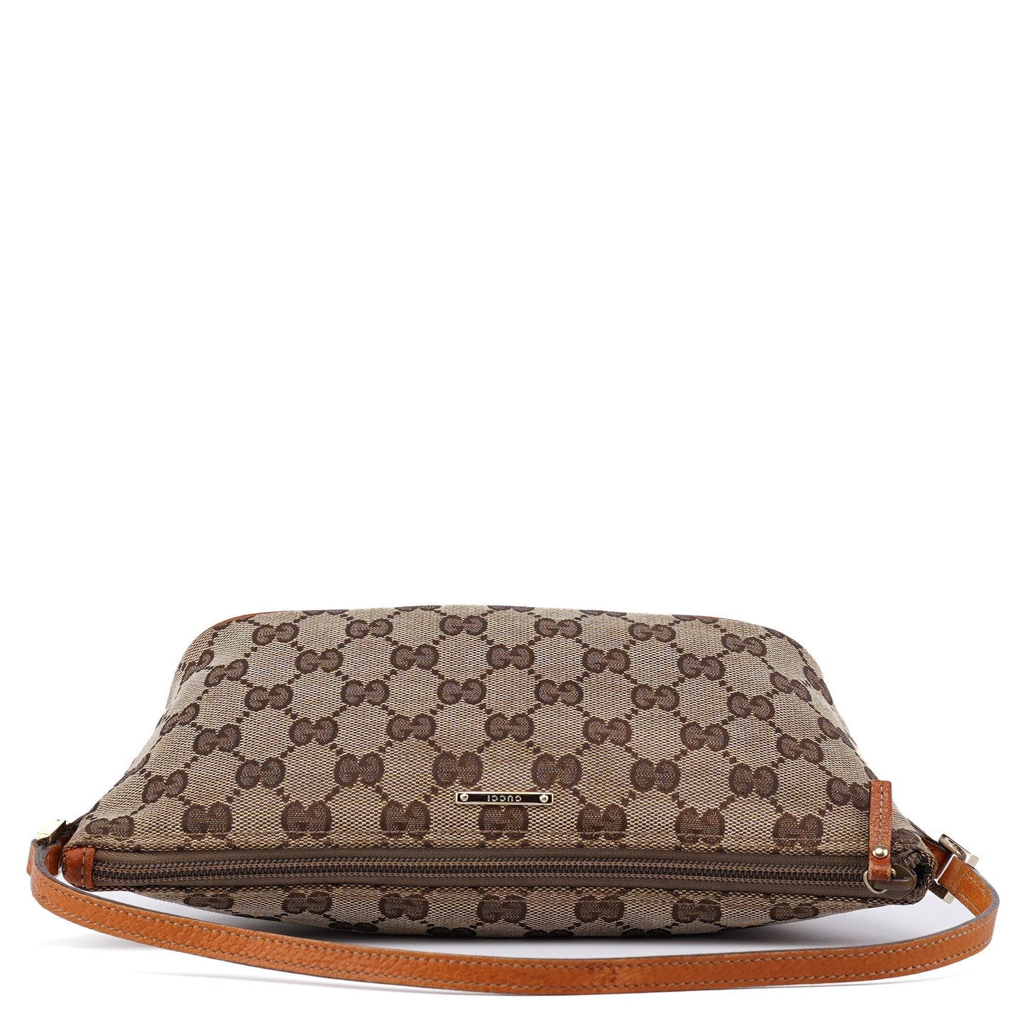 07198 Beige Orange GG Boat Pochette