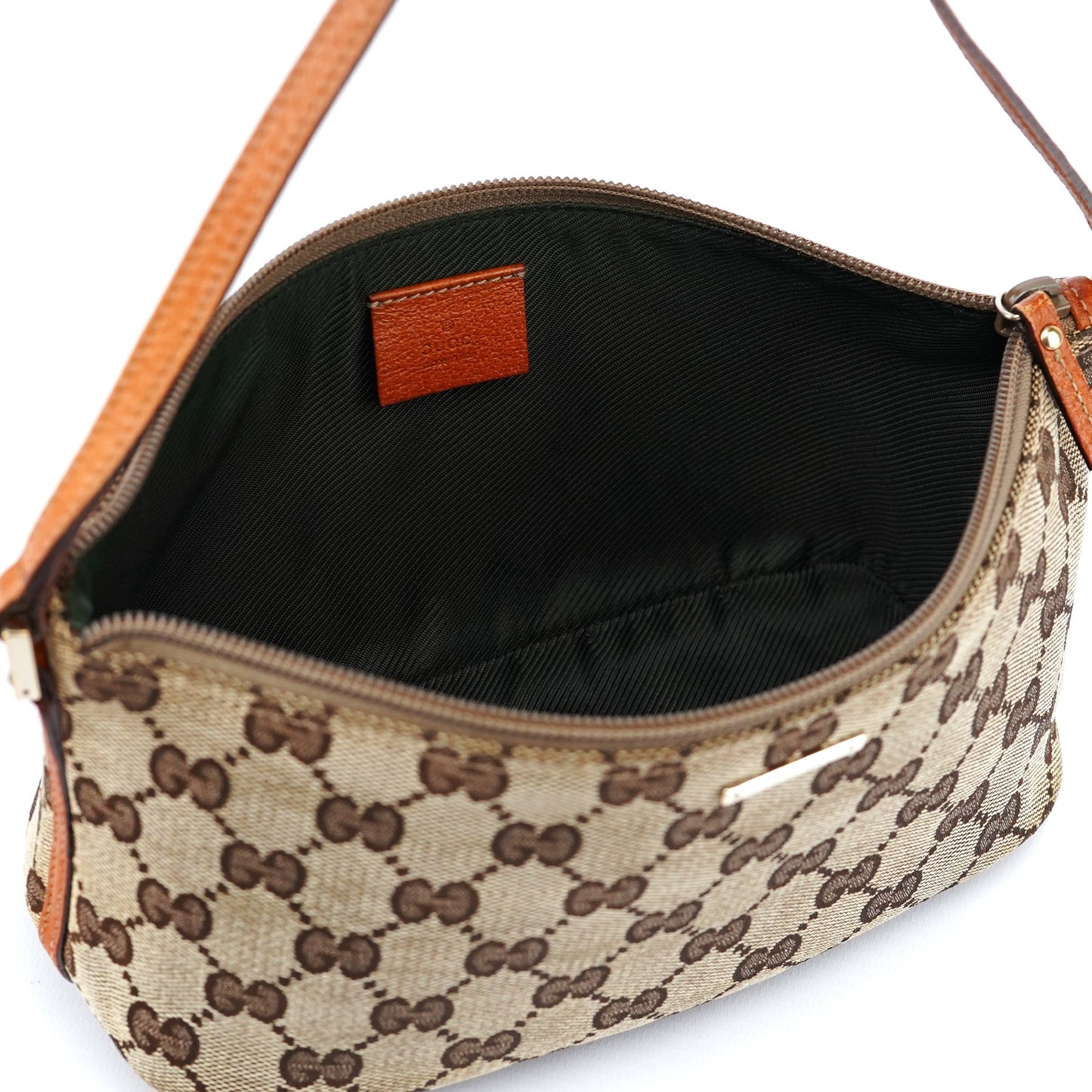 07198 Beige Orange GG Boat Pochette