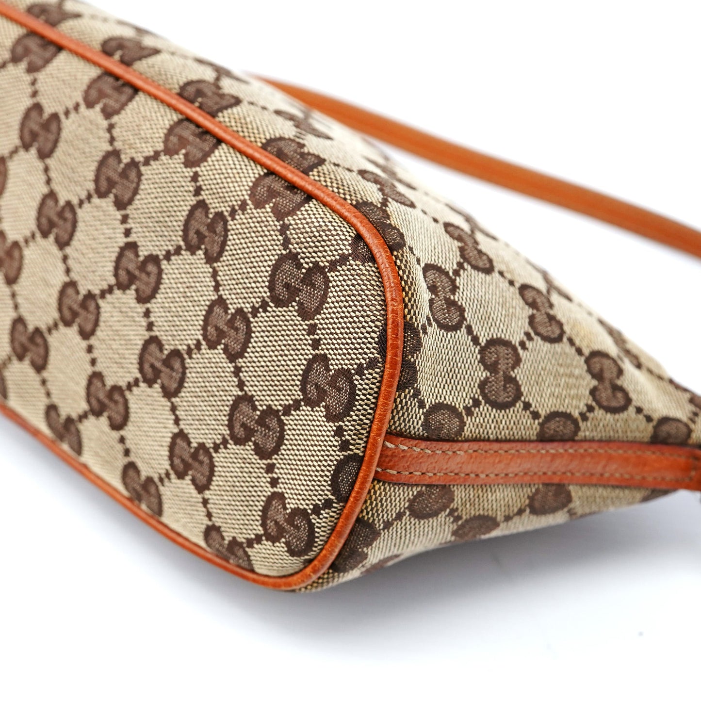 07198 Beige Orange GG Boat Pochette