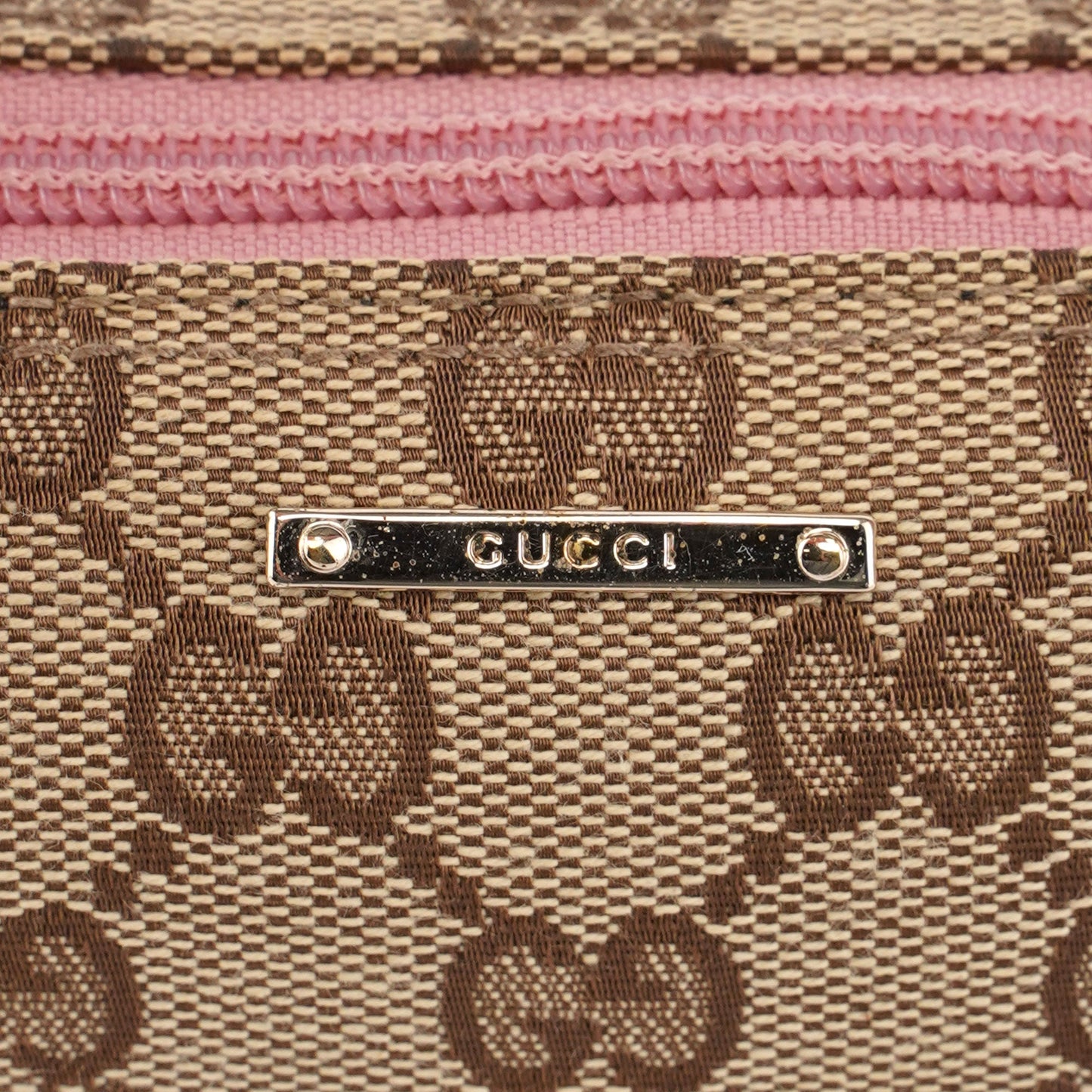 07198 Beige Pink GG Boat Pochette