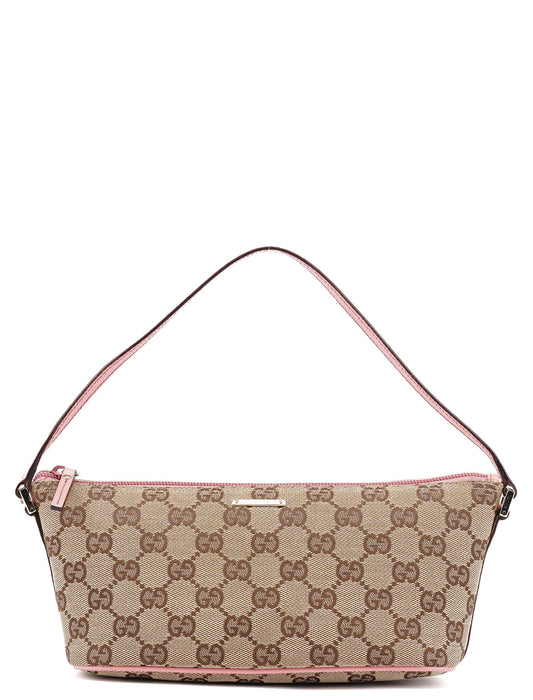 07198 Beige Pink GG Boat Pochette