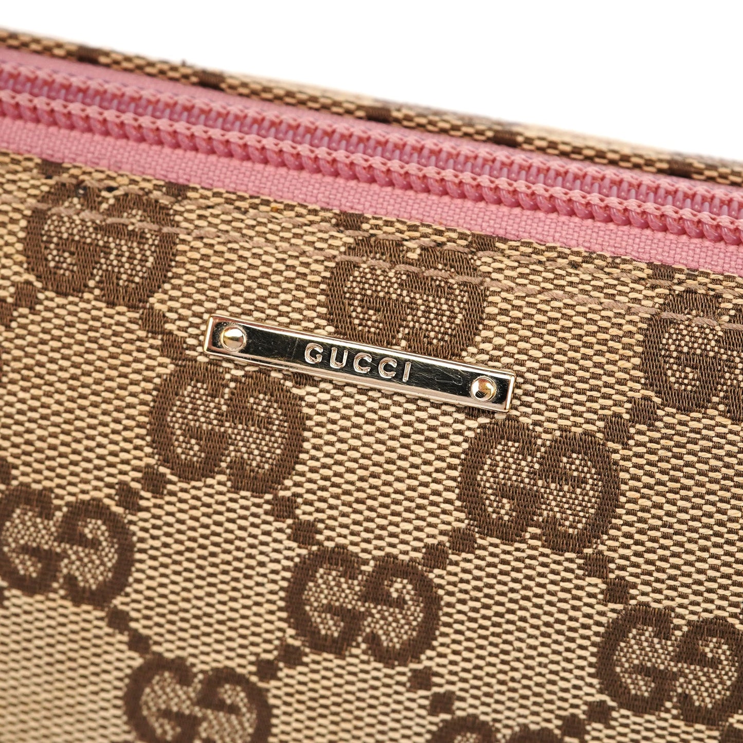 07198 Beige Pink GG Boat Pochette