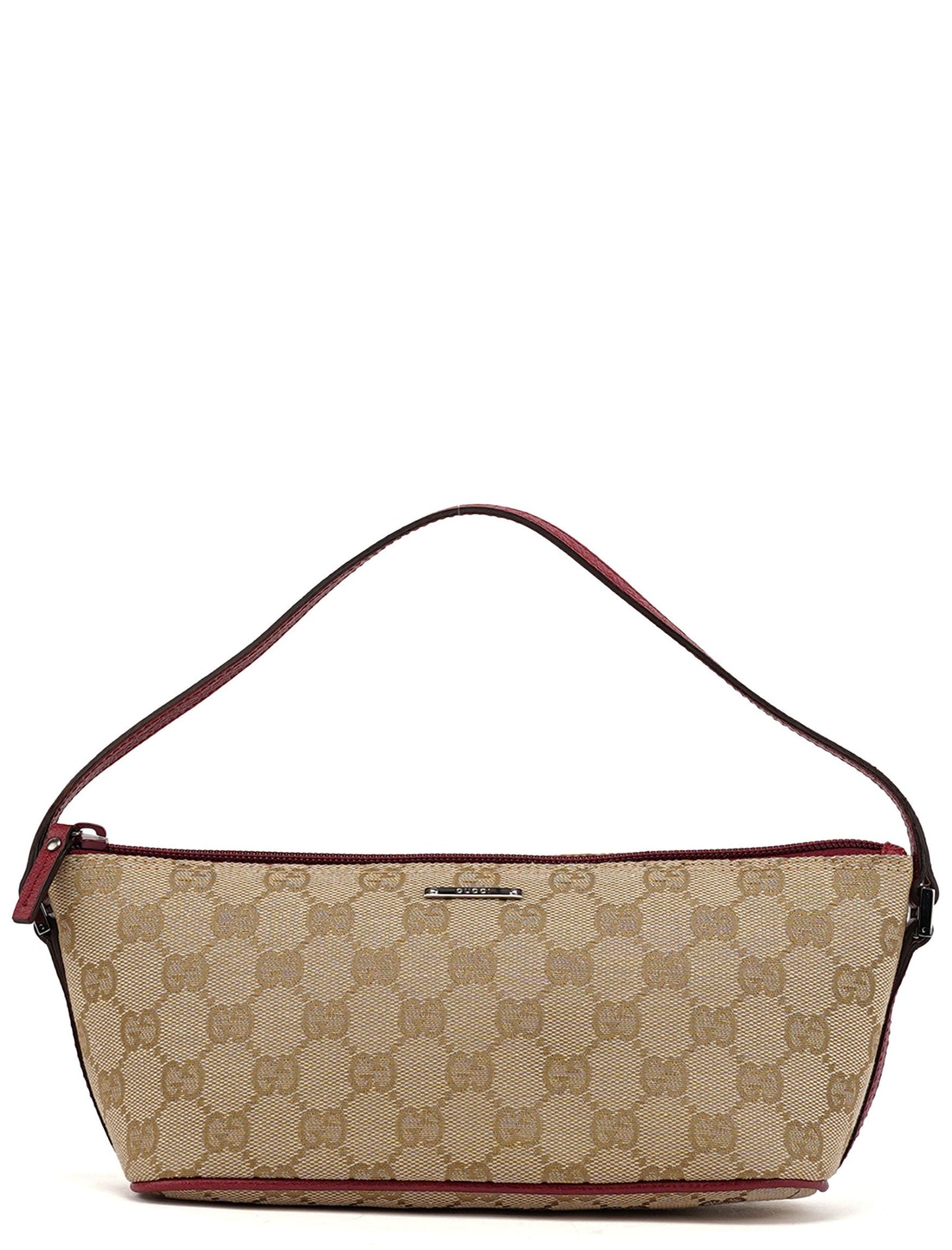 07198 Beige Red GG Boat Pochette