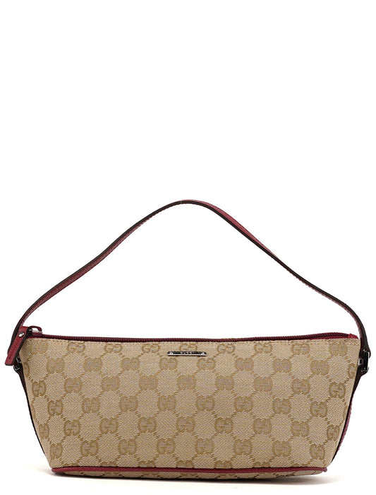 07198 Beige Red GG Boat Pochette