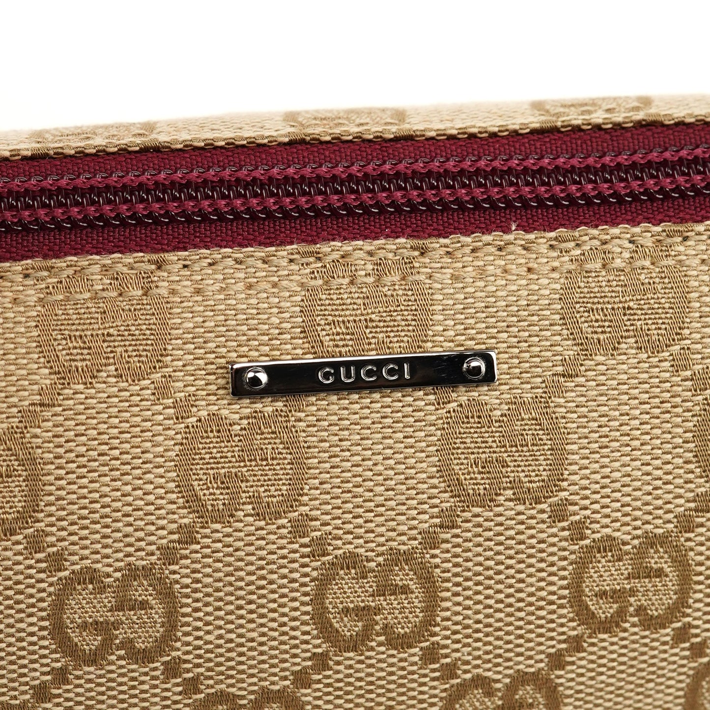 07198 Beige Red GG Boat Pochette