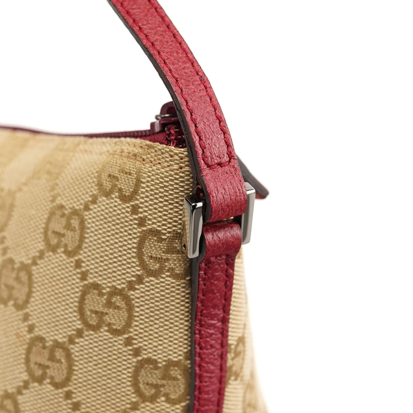 07198 Beige Red GG Boat Pochette