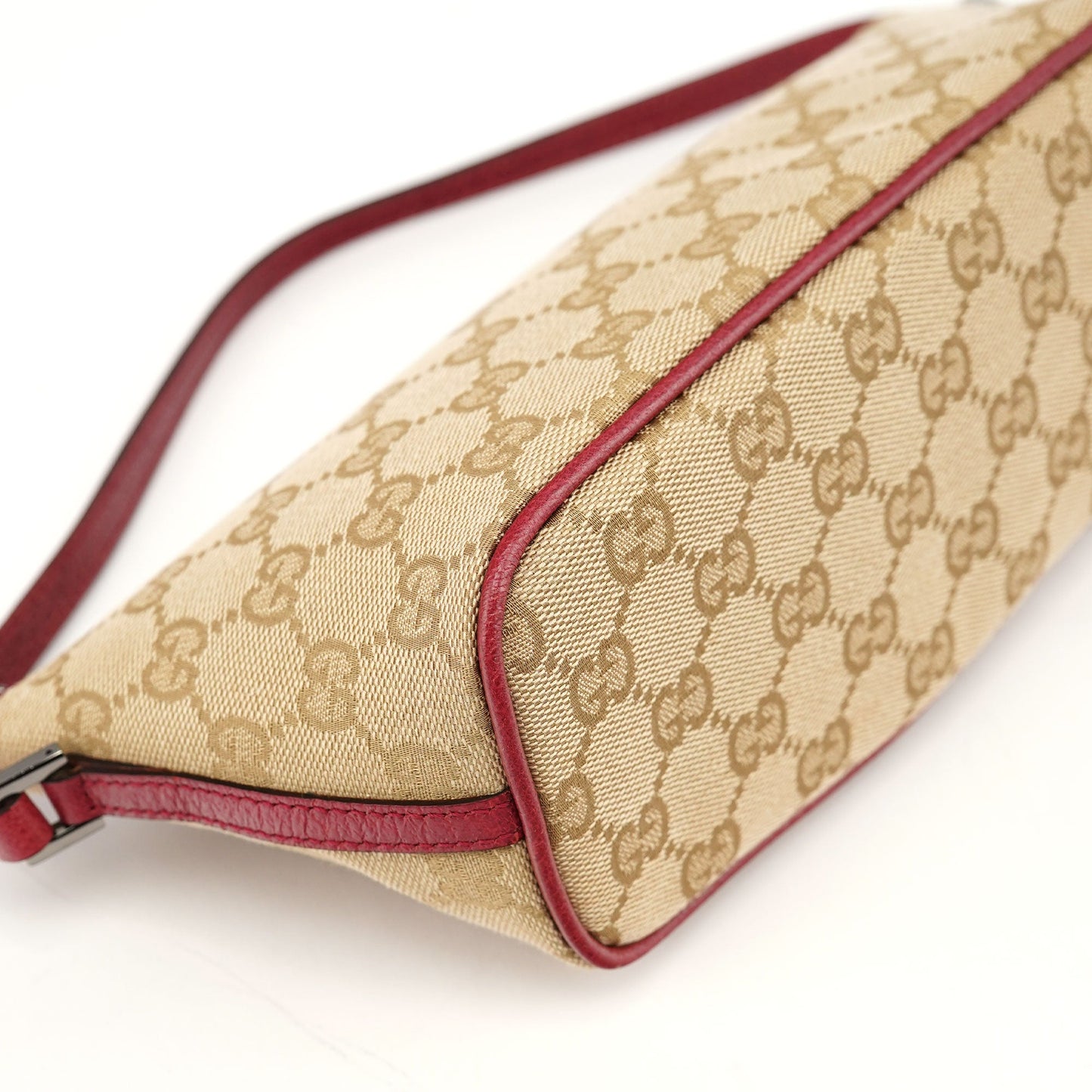 07198 Beige Red GG Boat Pochette