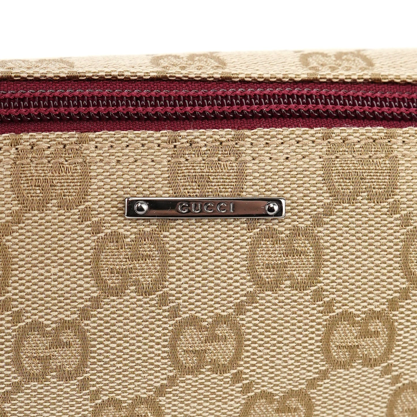 07198 Beige Red GG Boat Pochette