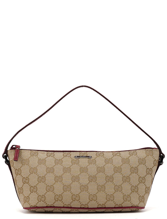 07198 Beige Red GG Boat Pochette