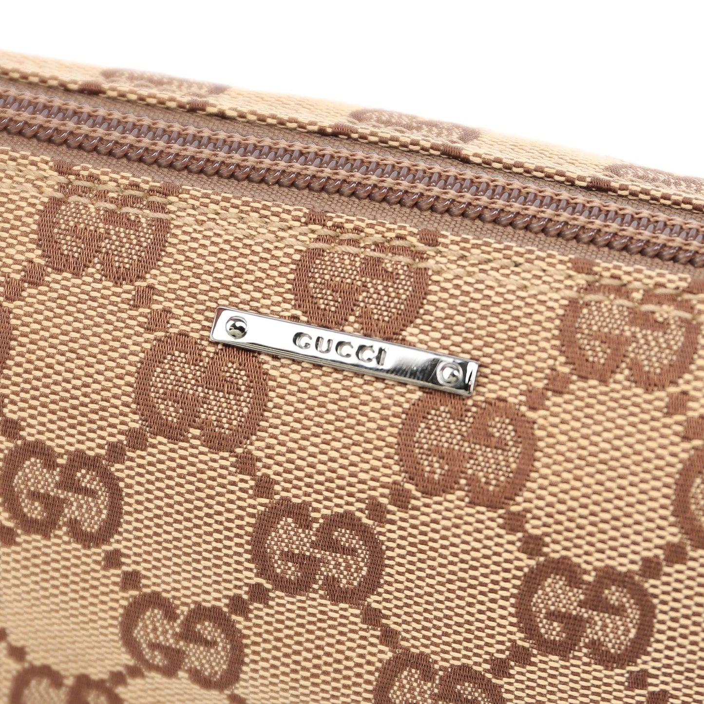 07198 Beige Red GG Boat Pochette