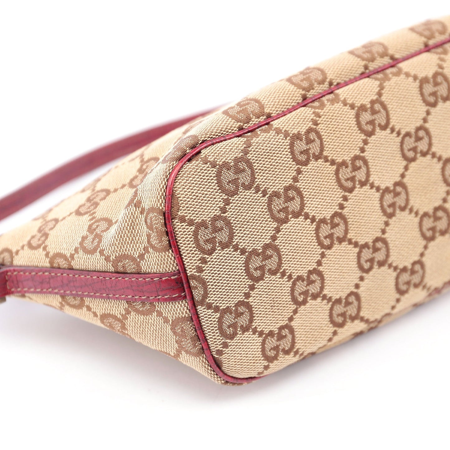 07198 Beige Red GG Boat Pochette