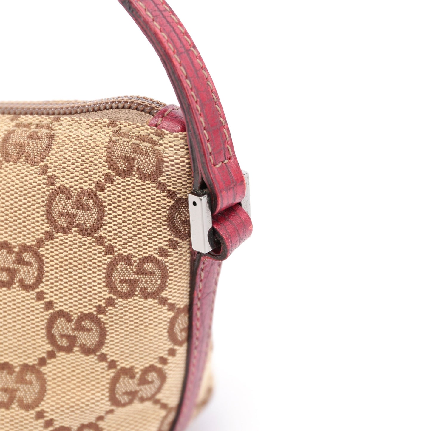 07198 Beige Red GG Boat Pochette