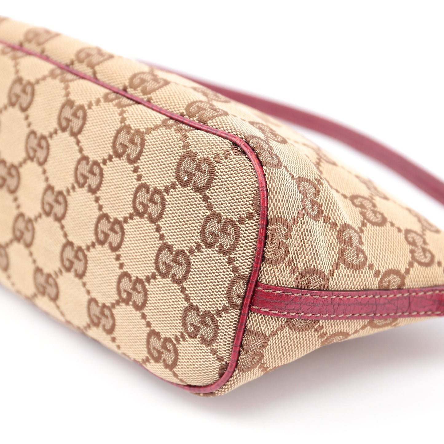 07198 Beige Red GG Boat Pochette