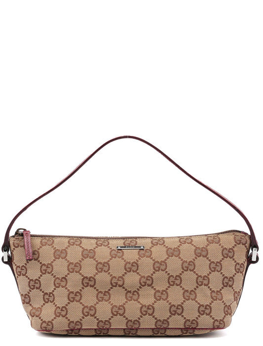 07198 Beige Red GG Boat Pochette