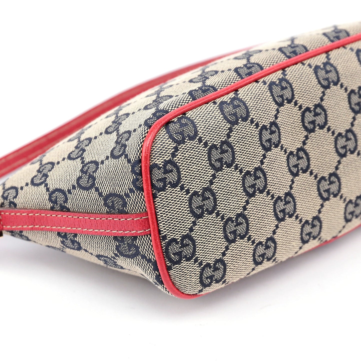 07198 Beige Red GG Boat Pochette