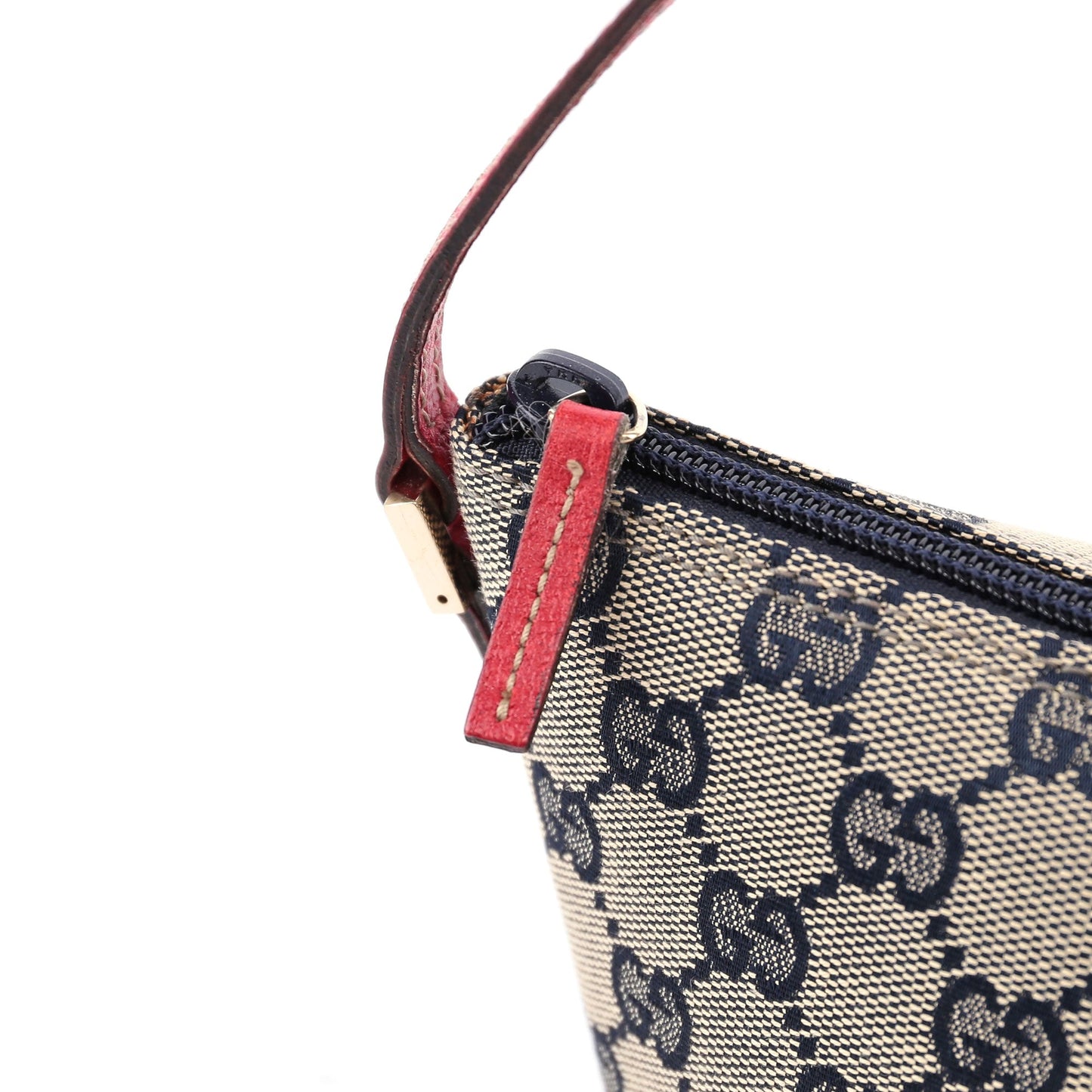 07198 Beige Red GG Boat Pochette