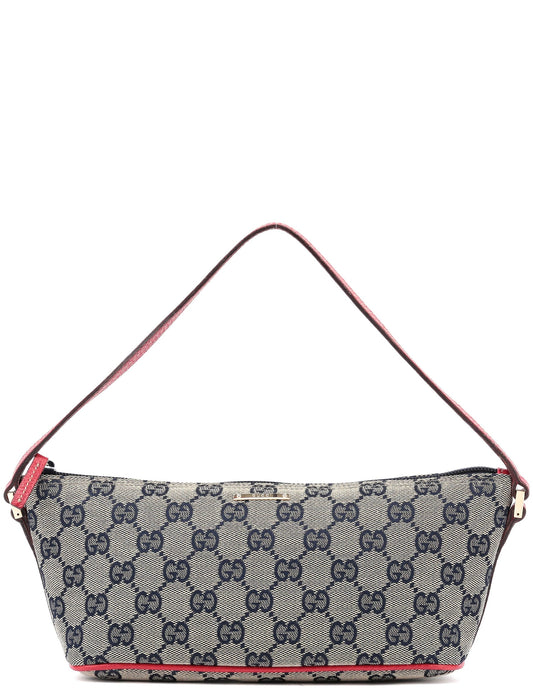 07198 Beige Red GG Boat Pochette
