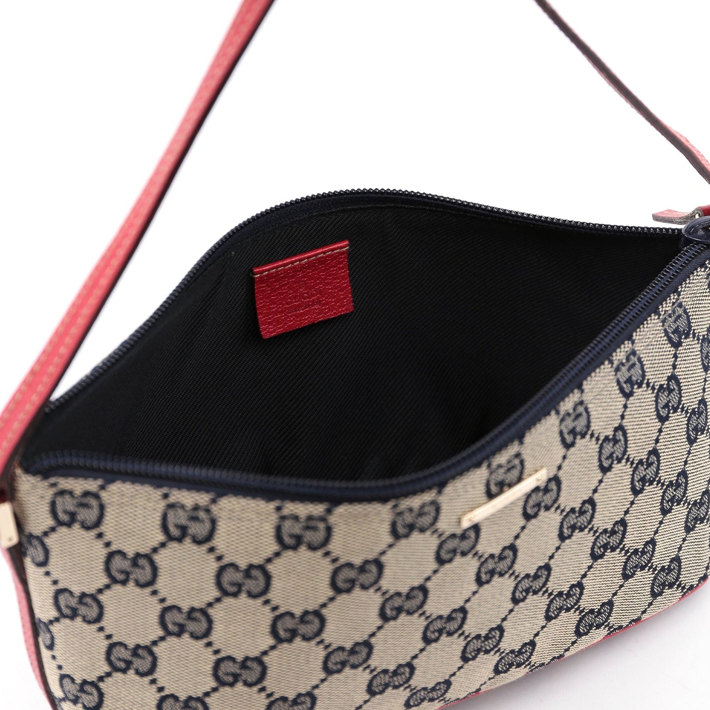 07198 Beige Red GG Boat Pochette