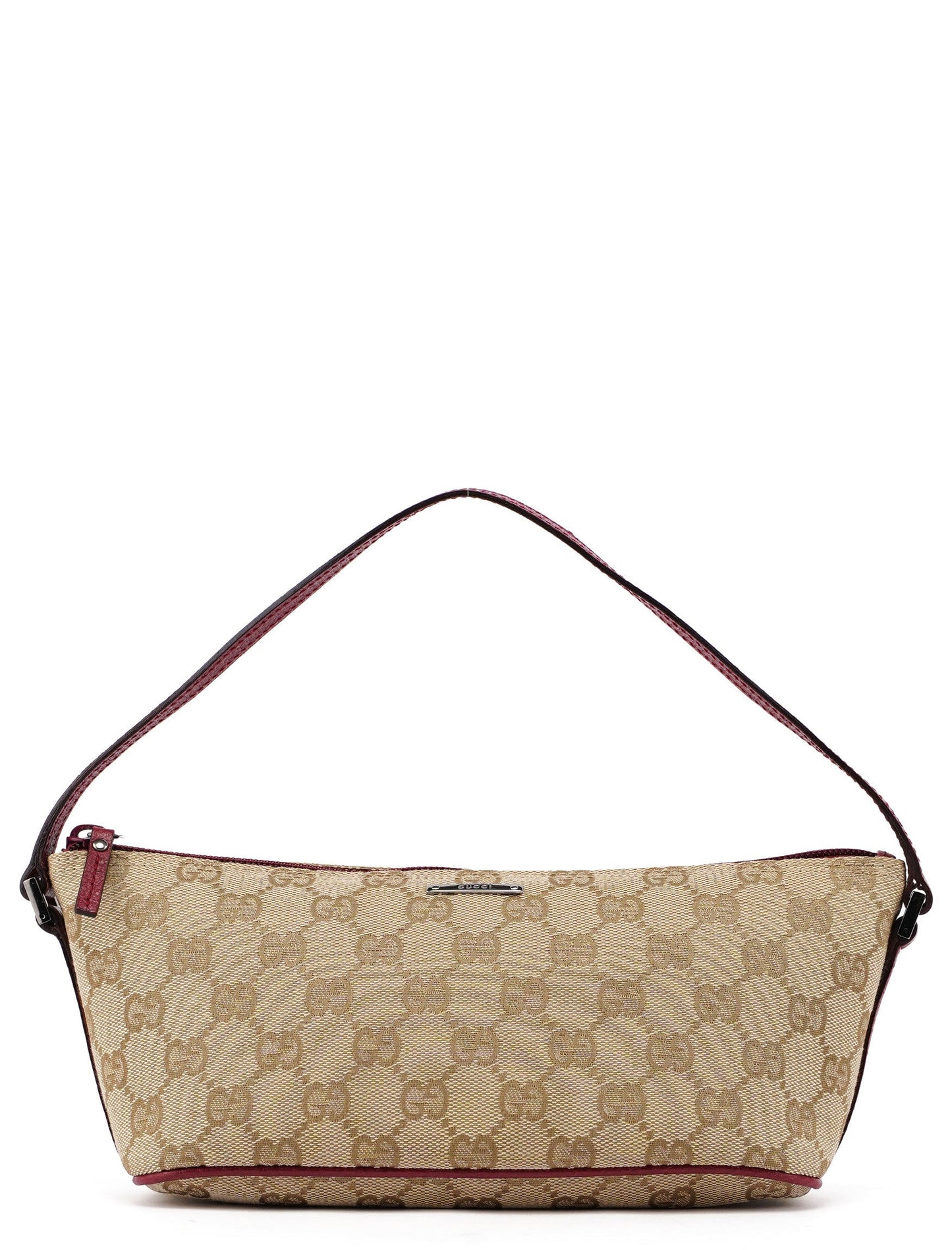 07198 Beige Red GG Boat Pochette