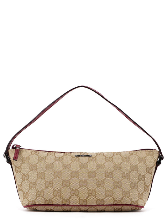 07198 Beige Red GG Boat Pochette