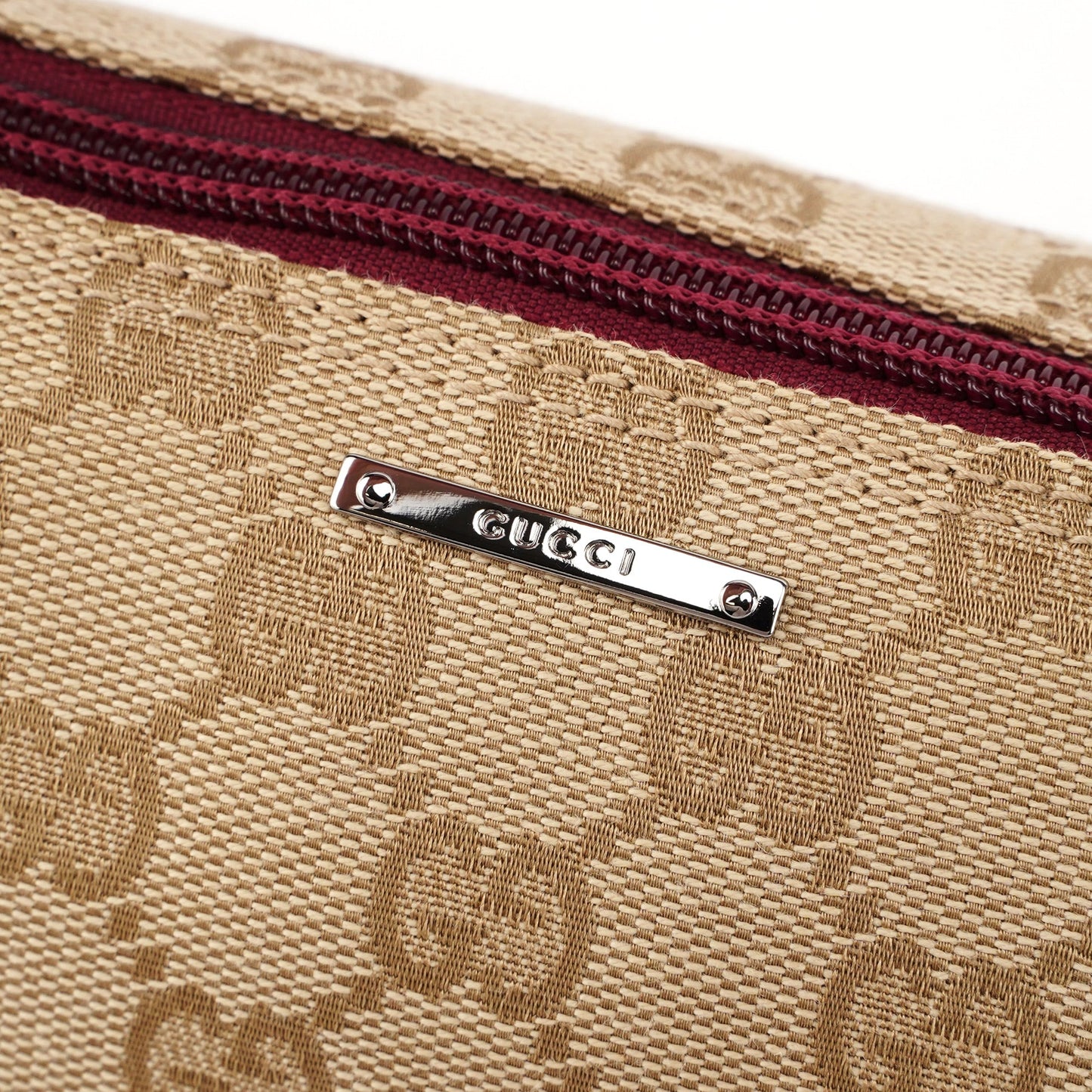 07198 Beige Red GG Boat Pochette