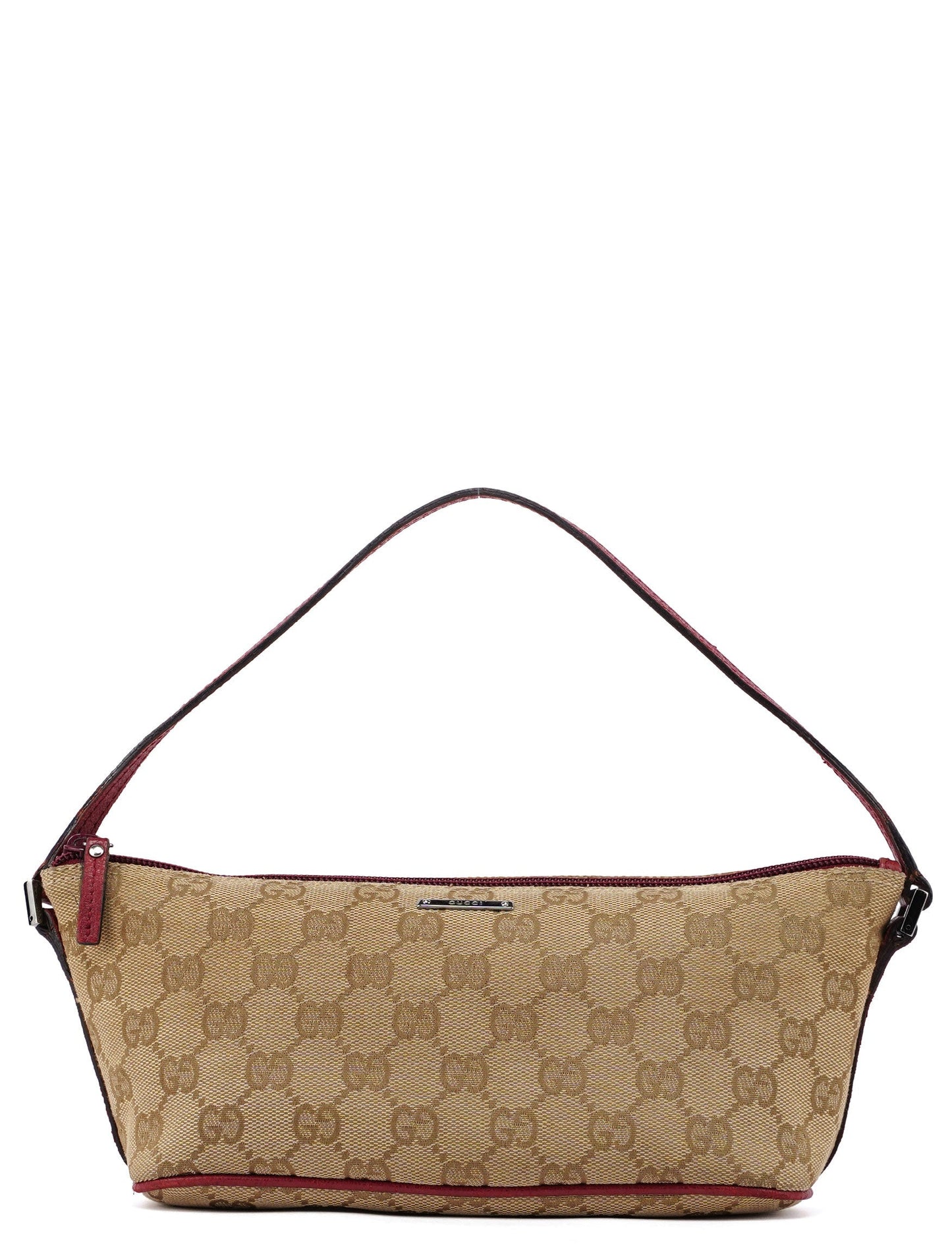 07198 Beige Red GG Boat Pochette