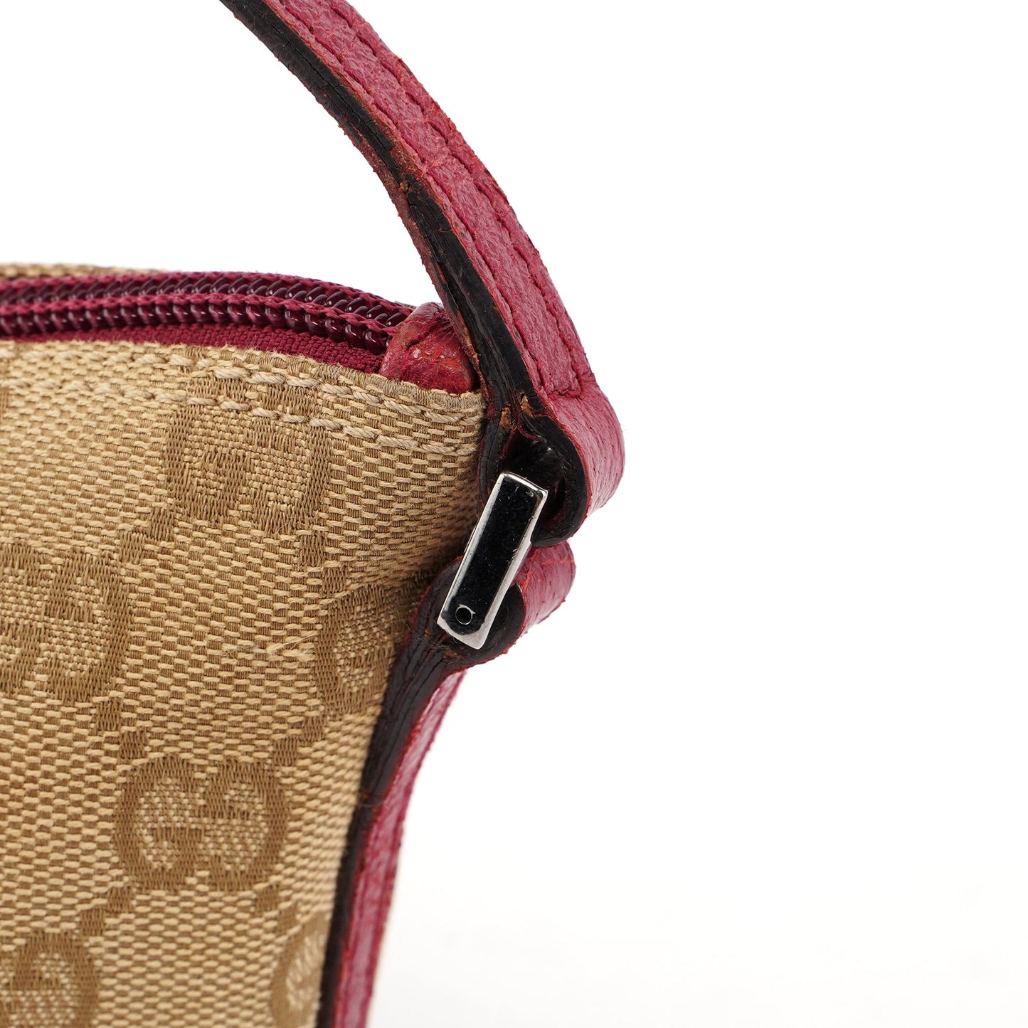 07198 Beige Red GG Boat Pochette