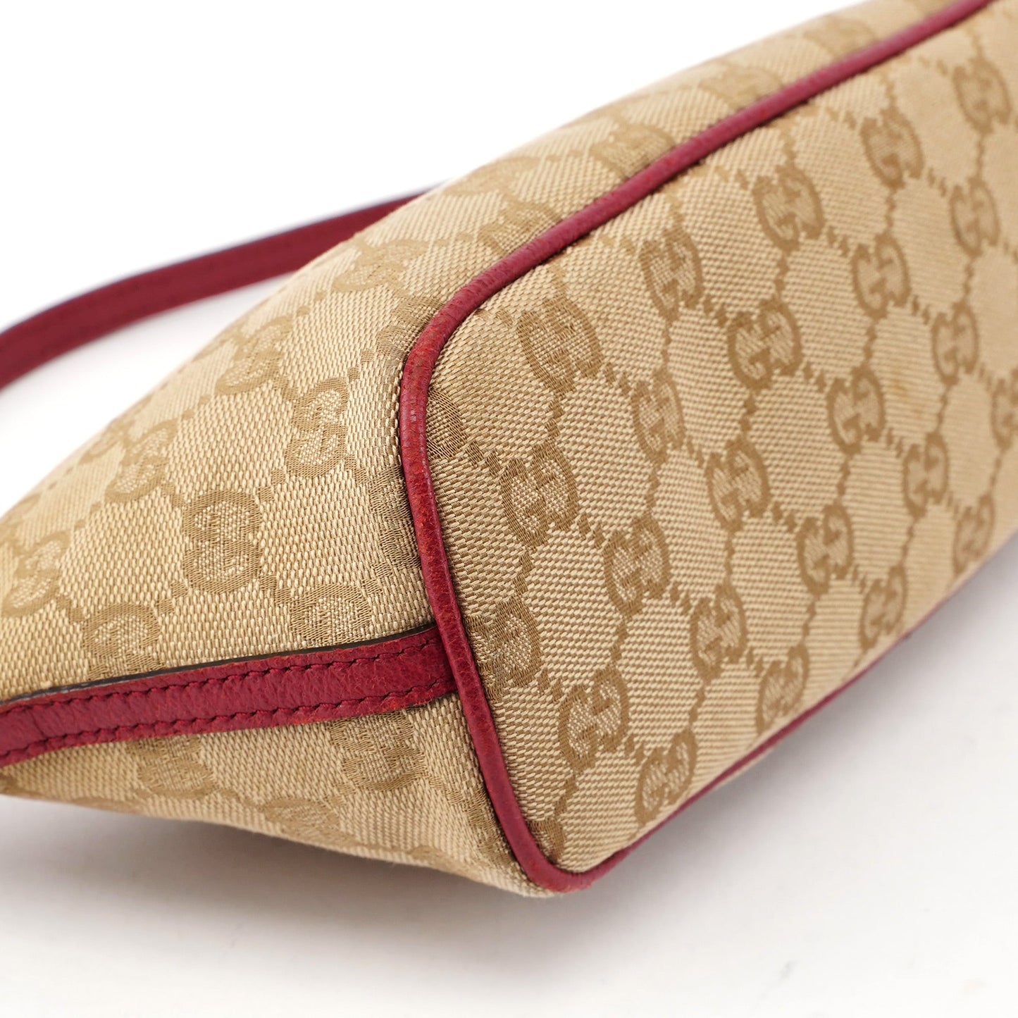 07198 Beige Red GG Boat Pochette