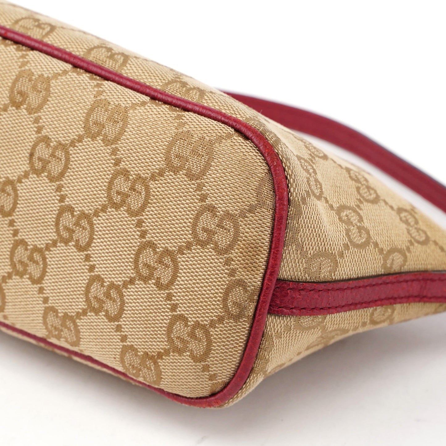07198 Beige Red GG Boat Pochette