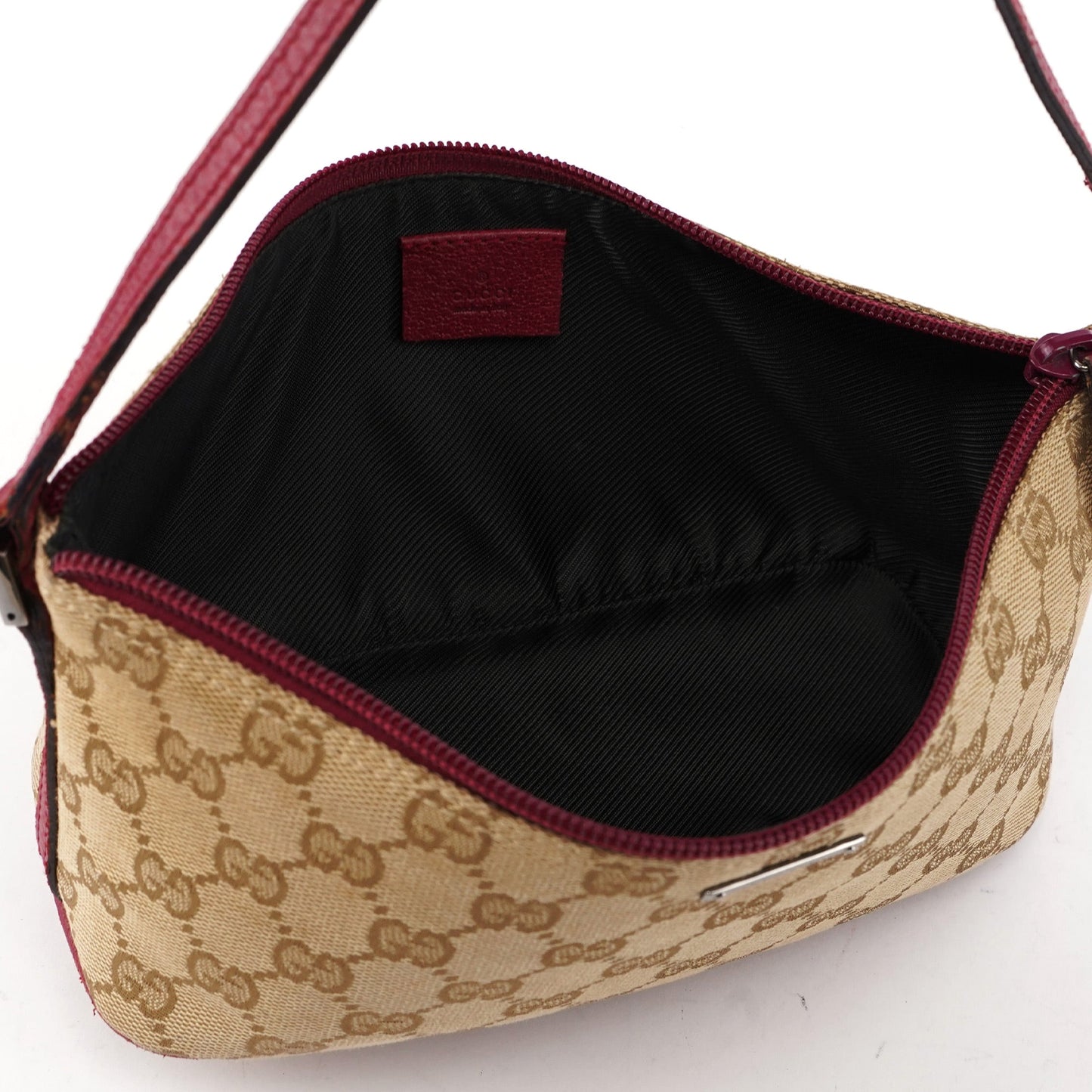 07198 Beige Red GG Boat Pochette