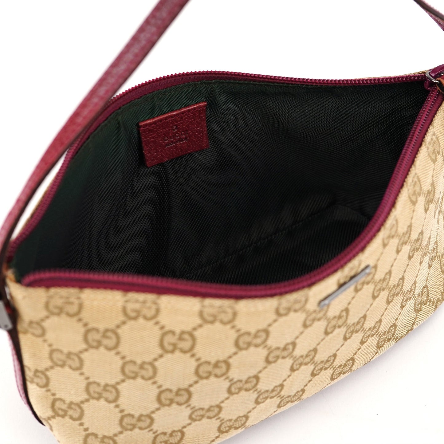 07198 Beige Red GG Boat Pochette