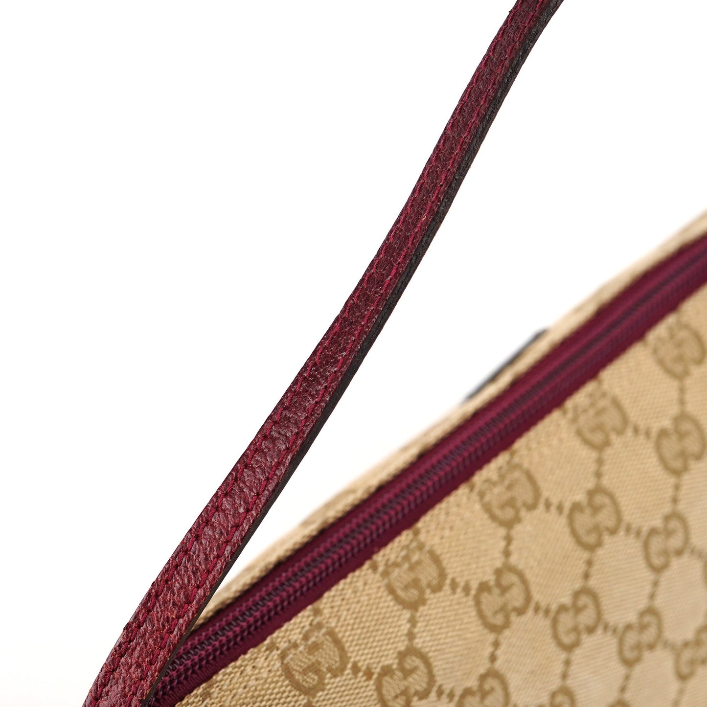 07198 Beige Red GG Boat Pochette