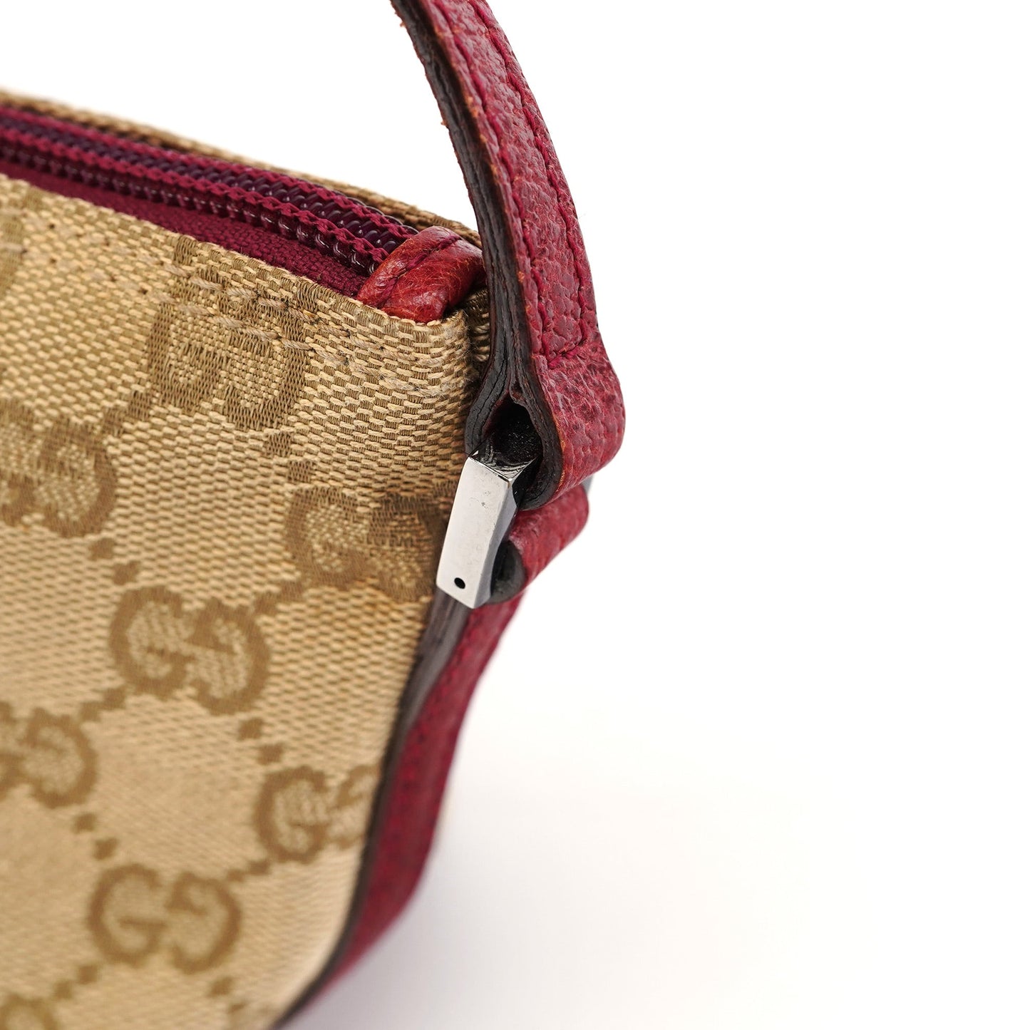 07198 Beige Red GG Boat Pochette