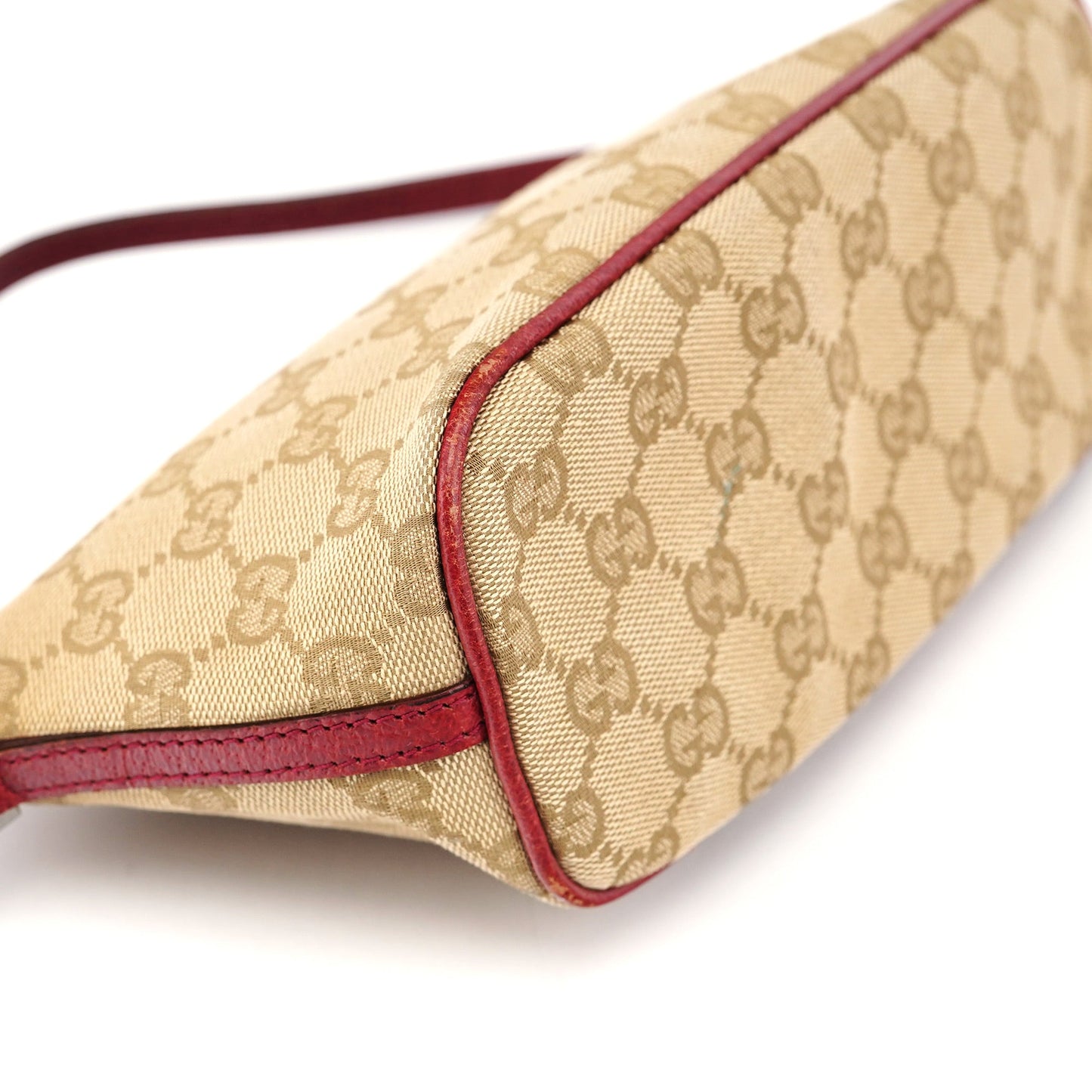 07198 Beige Red GG Boat Pochette
